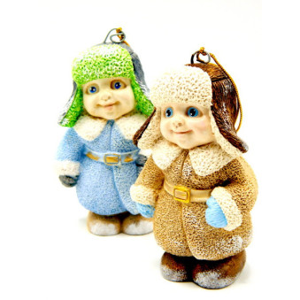 Christmas tree decoration "Vanyushka," handmade plaster, 7-9 cm